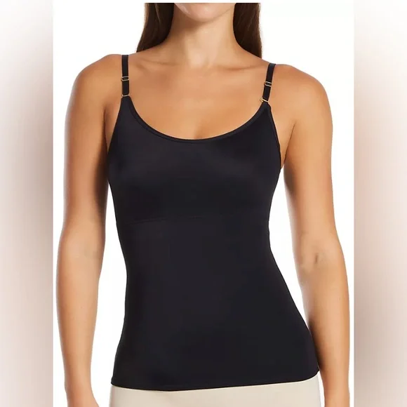 NWT Leonisa Women’s PowerSlim Secret Sculpting 2-Way Tank in black, size Medium. - Picture 2 of 14